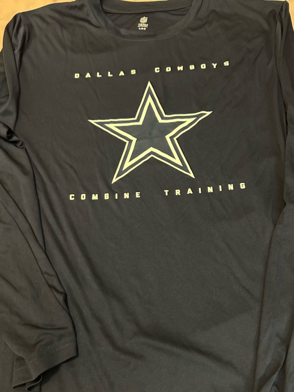 Dallas Cowboys Combine Training Long Sleeve Side Drill Soft Tee  Men’s LARGE NWT